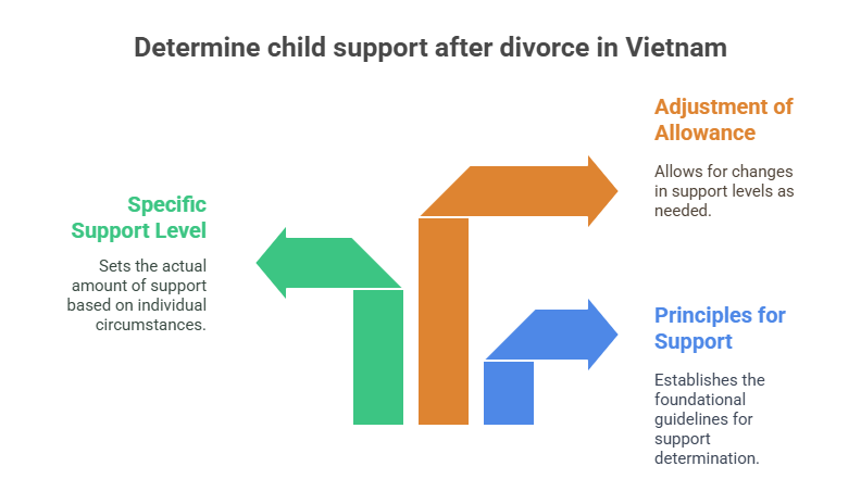 Determine child support after divorce in Vietnam